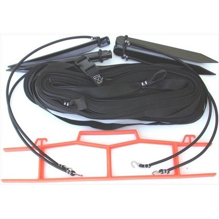 HOME COURT Home Court M8W25BKS 8 Meter Black 1-inch Non-adjustable Web Courtlines M8W25BKS